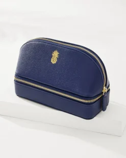 Tommy Bahama Abby Pineapple Travel Organizer Navy Sale
