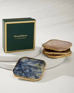 Tommy Bahama Agate Coasters — Set of 4 Multicolor Best