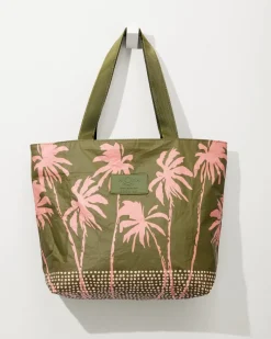 Tommy Bahama Aloha Collection Paumalu Day Tripper Tote Olive New