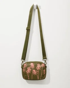 Tommy Bahama Aloha Collection Paumalu Le Tour Crossbody Olive Outlet