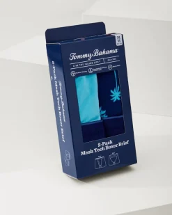 Tommy Bahama Aloha Print Tech Boxer Briefs - 2-Pack Island Navy Clearance