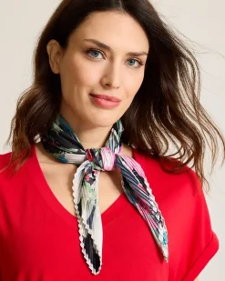 Tommy Bahama Amaryllis Pleated Diamond Scarf Black Best