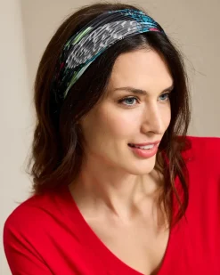 Tommy Bahama Amaryllis Pleated Diamond Scarf Black Best