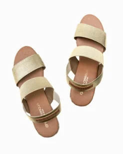 Tommy Bahama André Assous Allison Wedges Platinum New