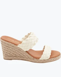 Tommy Bahama André Assous Aria Woven Wedges White Clearance