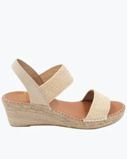 Tommy Bahama André Assous Aviana Stretch-Raffia Wedges Natural Hot