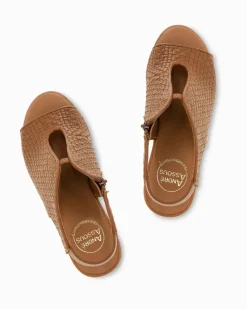 Tommy Bahama André Assous Belinda Featherweights™ Wedges Cognac Woven Best