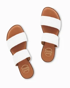 Tommy Bahama André Assous Galia Stretch-Raffia Featherweights™ Sandals White Sale