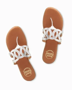 Tommy Bahama André Assous Nature Metallic Featherweights™ Sandals Silver Sale