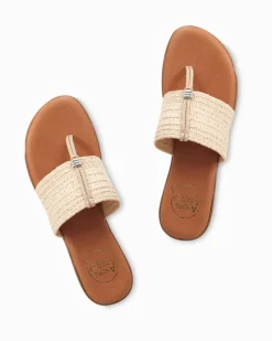 Tommy Bahama André Assous Nice Stretch-Raffia Featherweights™ Sandals Natural Hot