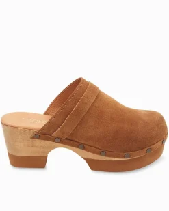 Tommy Bahama André Assous Olivia Featherweights™ Clogs Cognac Suede Discount