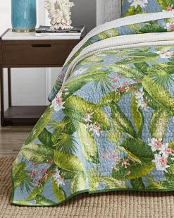 Tommy Bahama Aregada Dock 2-Piece Twin Quilt Set Blue Clearance