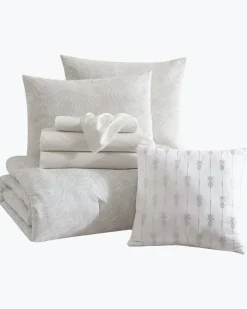Tommy Bahama Art Of Palms 8-Piece King Bed Set Beige Outlet