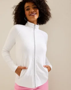 Tommy Bahama Aruba Diamond Days Embroidered Full-Zip Sweatshirt White Discount