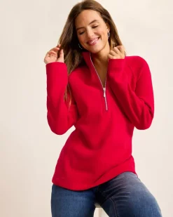 Tommy Bahama Aruba Half-Zip Sweatshirt Tango Red Best