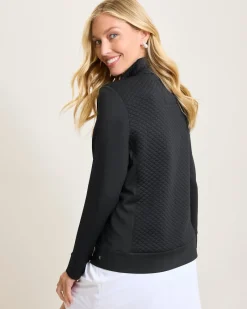 Tommy Bahama Aubrey Quilted Hybrid Jacket Black Clearance