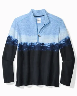 Tommy Bahama Azul Tides Ombré Half-Zip Sweatshirt Blues Discount