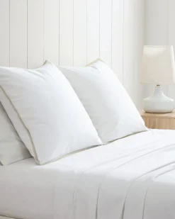 Tommy Bahama Bahama Basic Canvas European Shams - Set of 2 White Hot