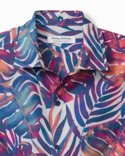 Tommy Bahama Bahama Coast Monarch Monstera IslandZone® Shirt Summer Grey Best