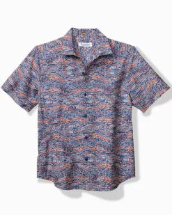Tommy Bahama Bahama Coast Monte Rio Geo IslandZone® Shirt Summer Grey Hot
