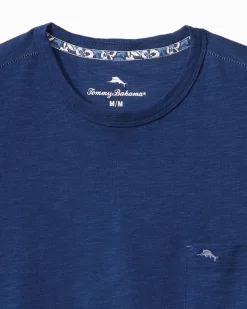 Tommy Bahama Bali Beach Crew T-Shirt Bering Blue Hot