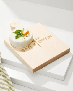 Tommy Bahama Bar's Open Artisan Maple Wood Board Natural Sale