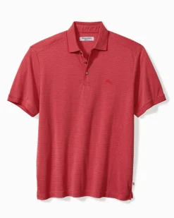 Tommy Bahama Bay Stripe IslandZone® Polo Dark Havana Clearance