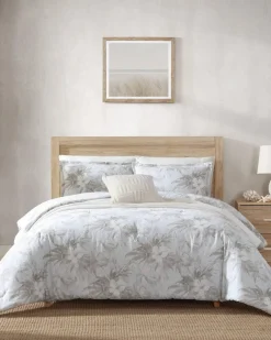 Tommy Bahama Beachway Blooms 3-Piece King Comforter Set Grey Best