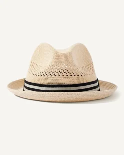 Tommy Bahama Berle Packable Braid Hat Vanilla