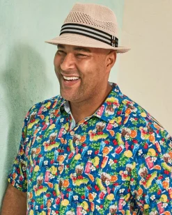 Tommy Bahama Berle Packable Braid Hat Vanilla