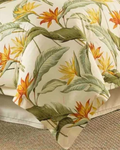 Tommy Bahama Birds of Paradise 4-Piece Queen Comforter Set Ivory Hot