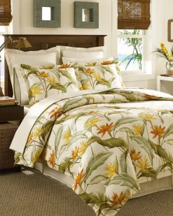 Tommy Bahama Birds of Paradise 4-Piece Queen Comforter Set Ivory Hot