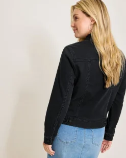 Tommy Bahama Black Classic Jean Jacket Coastal Black Wash Online