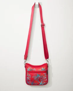 Tommy Bahama Botanical Mini Crossbody Bag Coral Hot