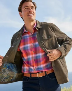 Tommy Bahama Boulder Ridge Suede Shirt Jacket Fog Grey Discount