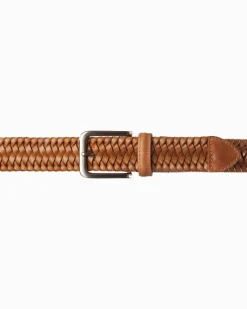 Tommy Bahama Braided Leather Stretch Belt Tan Best