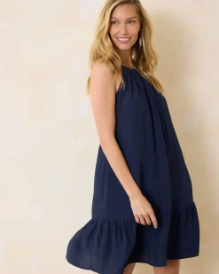 Tommy Bahama Calypso Crepe Coverup Dress Mare Navy