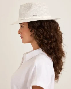 Tommy Bahama Canwell Mid-Brim Safari Hat Light Grey Discount