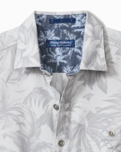 Tommy Bahama Canyon Beach Durango Palms Stretch Flannel Shirt Micro Chip Sale