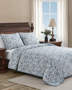 Tommy Bahama Cape Verde 3-Piece King Quilt Set Grey