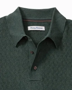 Tommy Bahama Capital Cable Sweater Polo Juniper Sale