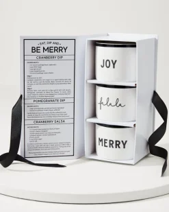 Tommy Bahama Ceramic Holiday Dip Bowls—Set of 3 White Sale