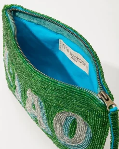Tommy Bahama Ciao Beaded Clutch Green Clearance