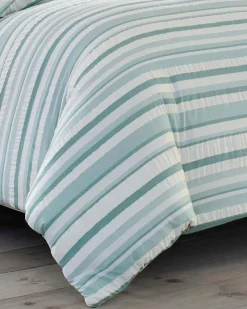 Tommy Bahama Clearwater Cay 3-Piece King Comforter Set Blue/Silver New