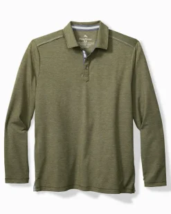 Tommy Bahama Coasta Vera Long-Sleeve Polo Tea Leaf New