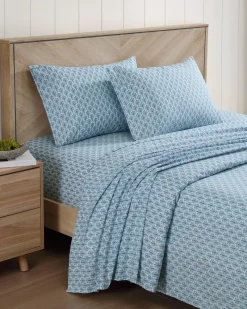 Tommy Bahama Coastal Batik 4-Piece King Sheet Set Blue Outlet