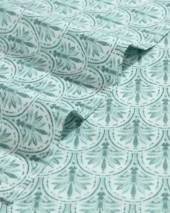 Tommy Bahama Coastal Batik Green 4-Piece Queen Sheet Set Spring Green