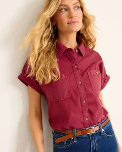 Tommy Bahama Coastal Twill Shirt Rhumba New