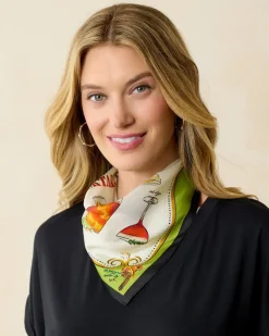 Tommy Bahama Cocktail Hour Silk Bandana Citrus Twist