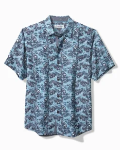 Tommy Bahama Coconut Point Capuchin Vines IslandZone® Camp Shirt Pool Tile Hot